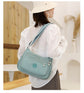 Dark Blue Versatile Nylon Multi-Pocket Crossbody Bag - Lightweight Casual Travel Purse, Waterproof Horizontal Square Design
