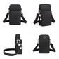 Orange 3-Layer Waterproof Nylon Vertical Crossbody Phone Bag -  Lightweight Phone Purse with Headphone Jack & Adjustable Strap