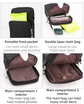 Orange 3-Layer Waterproof Nylon Vertical Crossbody Phone Bag -  Lightweight Phone Purse with Headphone Jack & Adjustable Strap