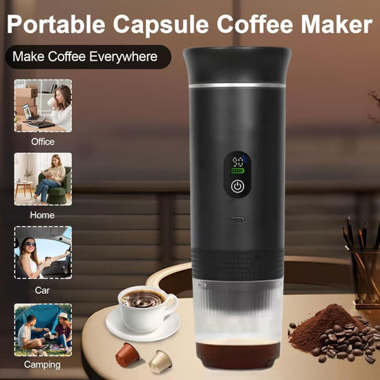 Sliver 3-in-1 Portable Espresso Maker with Self-Heating and One-Touch Cold Hot Brew - Smart Digital Display & 20Bar High Pressure for Rich Crema