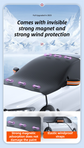 Durable Car Protector with Extra-Large 253cm Coverage - All-Season Snow & Sun Protector, 6-Magnet & 4 Strap Windproof System(Black & Green)