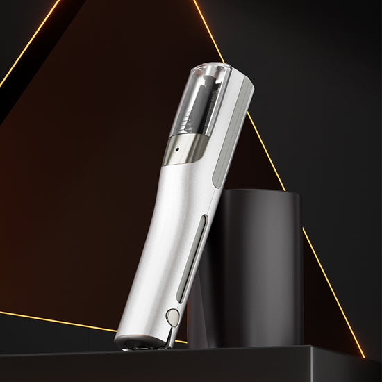 White Cordless Automatic Split End Hair Trimmer - High-Speed Double-Sided Blade, Visible Trimming Window & Large Opening