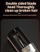 Red Cordless Automatic Split End Hair Trimmer - High-Speed Double-Sided Blade, Visible Trimming Window & Large Opening