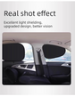 4-PCS Static Cling Car Window Sunshades Set - Glue-Free Insulating Total Blackout Fabric & Foldable Memory Wire Frame