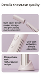 Coffee 2-in-1 Wireless Hair Styler with 4 Temperature Settings, Dual Anti-Scalding & Cap - 3D Ceramic Heating Brush with Essential Oil Coating