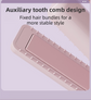 Pink 2-in-1 Wireless Hair Styler with 4 Temperature Settings, Dual Anti-Scalding & Cap - 3D Ceramic Heating Brush with Essential Oil Coating