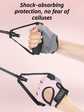 Black Heavy-Duty Unisex Gym Training Gloves with Integrated Wrist Support - Breathable Anti-Callus and Anti-Slip Weightlifting & Pull-Up Guards (Size M)