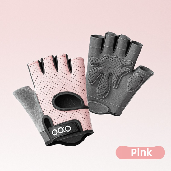 Pink Heavy-Duty Unisex Gym Training Gloves with Integrated Wrist Support - Breathable Anti-Callus and Anti-Slip Weightlifting & Pull-Up Guards (Size M)