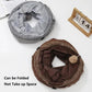 30X130CM Grey Durable Suede Foldable Cat Tunnel - Interactive Multi-Sensory Play Tube with Crinkle Paper & Plush Interior, plush ball and Steel Frame