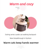 Grey 2-in-1 Ultra-Soft Plush Pet Carrier & Mobile Bed - Portable & Lightweight Cute Rabbit Ear Design Travel Cabin (M 25 x 25 x 20.5CM)