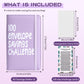 Pink 100 Days Envelope Savings Challenge with 50 Clear Double-Sided Pages - Portable A6 Size for Budgeting & Financial Goals