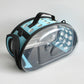 Blue Foldable Breathable Pet Carrier with Panoramic Window & Strap - EVA &  Lychee Leather Crossbody Travel Bag (S 35 x 20 x 22CM)