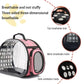 Grey Foldable Breathable Pet Carrier with Panoramic Window & Strap - EVA &  Lychee Leather Crossbody Travel Bag (L 42 x 33 x 28.5CM)