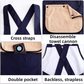 Brown Waterproof & Oil-Proof Cross-Back Kitchen Apron with No-Tie Slip-On Design and Detachable Hand Towels