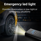 Wireless Rechargeable Tire Inflator with 4 Inflation Modes & 5 Inflatable Parts - Real-Time LCD Precision Gauge, Auto-Stop & Emergency LED Light(3-Cell)