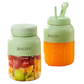 Green Portable 1300ML Multi-Functional Blender with Dual-Drink Lid - 38-Steel Blade Cyclone Juicer & Ice Crusher, Waterproof Type-C Charging