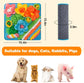 Brown 39X39CM Interactive Fleece Dog Sniffing Mat & Slow Feeder - Stress Relief IQ Training Scent Foraging Blanket for Indoor Cats and Dogs