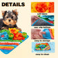Brown 50X50CM Interactive Fleece Dog Sniffing Mat & Slow Feeder - Stress Relief IQ Training Scent Foraging Blanket for Indoor Cats and Dogs