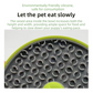 Blue Interactive Pet Slow Feeder & 3D Textured Oral Cleanner - 3-in-1 Mounting Durable TPR Lick Mat for Dogs & Cats