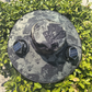 Camouflage Green Dual Turbo Fan Sun Hat with Round Solar Panel & TypeC Interface - Waterproof 14cm Wide-Brim Cooling Hat for Outdoor Fishing Hiking Camping