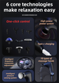 Black-Rosegold Foldable Percussion Massage Gun with Hot Cold Compress & 10 Heads - 9 Speed Levels and High Frequency Vibration Full Body Muscle Relaxer