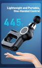 Red Portable Mini Triangle Massage Gun with 6 Heads & 6 Speed Setting - High Frequency Muscle Stimulator for Professional Fitness (LCD Model)