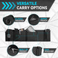 Black Multi-Functional Concealed Tactical Belly Band with Muti-Pouch and Holster - 55 inch Breathable Carry Belt for Outdoor Camping