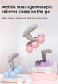 Blue Compact 6-Wheel Handheld Massager - Smooth & Silent, Deep Tissue Muscle Relaxer for Yoga Fitness and Home Recovery