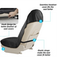 Beige Waterproof Towel Car Single Seat Cover - Universal Non-Slip Sweat-Absorbent Bucket Seat Protector for Gym Fitness and Beach