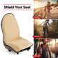 Grey Waterproof Towel Car Single Seat Cover - Universal Non-Slip Sweat-Absorbent Bucket Seat Protector for Gym Fitness and Beach