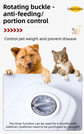 Pink Silent Automatic Pet Single Meal Dispenser with Rotary Buckle - Longest 48H Scheduled and Long Battery Life, Detachable for Easy Cleaning
