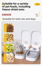 Grey Silent Automatic Pet Single Meal Dispenser with Rotary Buckle - Longest 48H Scheduled and Long Battery Life, Detachable for Easy Cleaning