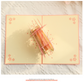 3D Handcrafted Cherry Blossom Pop-Up Greeting Card - Handwritten Paper Sculpture Card for Valentine&