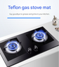 4-Piece Black Reusable Oil-Proof Teflon Stovetop Burner Liners - Cuttable, Non-Stick, Heat-Resistant & Dishwasher Safe Clean Pad