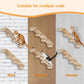 3-Tier Solid Wood Wall-Mounted Cat Climbing Ladder - Vertical Jumping Steps for Indoor Cats with Installation Kit
