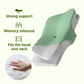 Blue Breathable Butterfly Contoured Memory Foam Pillow - Dual-Height Orthopedic Neck Pillow with 5-Zone Cervical Support