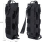 Black Adjustable Tactical Water Bottle Pouch - Multi-Functional MOLLE Compatible Accessory Bag for Hiking & Outdoor Survival