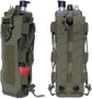 Green Adjustable Tactical Water Bottle Pouch - Multi-Functional MOLLE Compatible Accessory Bag for Hiking & Outdoor Survival