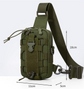 Black Outdoor Tactical Water Bottle Chest Bag - High-Capacity Phone Pouch with Expansion System for Cycling Camping and Fishing