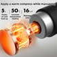 Black Gold Mini Hot Cold Massage Gun with10 Heads - 6 Intensity Dual Thermal Therapy Deep Muscle Reliever for Gym Fitness Recovery