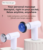 Grey Lightweight Mini Hot Cold Massage Gun with 6 Heads - 6 Intensity Dual Thermal Therapy Muscle Reliever for Portable Body Recovery