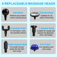 Grey Lightweight Mini Hot Cold Massage Gun with 6 Heads - 6 Intensity Dual Thermal Therapy Muscle Reliever for Portable Body Recovery
