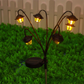 Solar Retro Hexagonal Palace Ground Plug Light with 6 LED Warm Glow - In/Outdoor Garden Pathway Landscape and Lawn Lamp