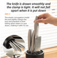 2-Pack Matte Black Modern Multi-Slot Knife Block with Secure Wave Insert & Drainage - Space-Saving and Smooth Withdrawal, Preventing Fallout Design