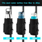 Black Magnetic Gym Water Bottle Pouch & Towel Clip with 6 High-Strength Magnets and Adjustable Strap - Fits 18oz to 40oz