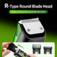Green Beard & Hair Trimmer with Strong Vacuum Suction and Digital Display - Waterproof Rechargable Electric Clipper