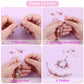 67PCS Purple DIY Charm Necklace & Bracelet Making Kit - Creative Jewelry Craft Set with Colorful Drip Oil Pendants & Metal Beads