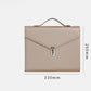 Champagne Anti-Theft Document Organizer with Secure Password Lock - Waterproof PU Leather Confidential File Bag
