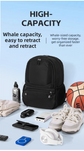 24L High-Capacity Orange Basketball Backpack with Shoe Compartment & Dedicated Ball Zone - Waterproof & Durable Oxford Training Bag