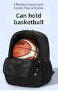 24L High-Capacity Orange Basketball Backpack with Shoe Compartment & Dedicated Ball Zone - Waterproof & Durable Oxford Training Bag